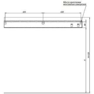 Полка Aquanet Магнум 302222 90 см чёрный матовый